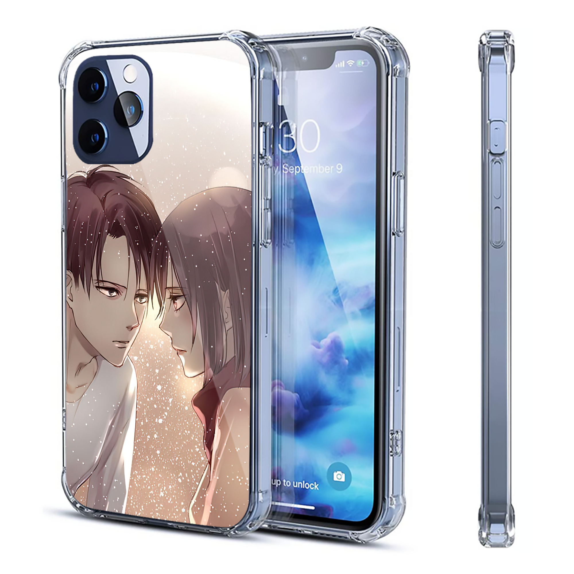 （画像用） 進撃の巨人 Attack on Titan 【iPhone 12シリーズ対応】透明スマホケース（クリアソフトケース）